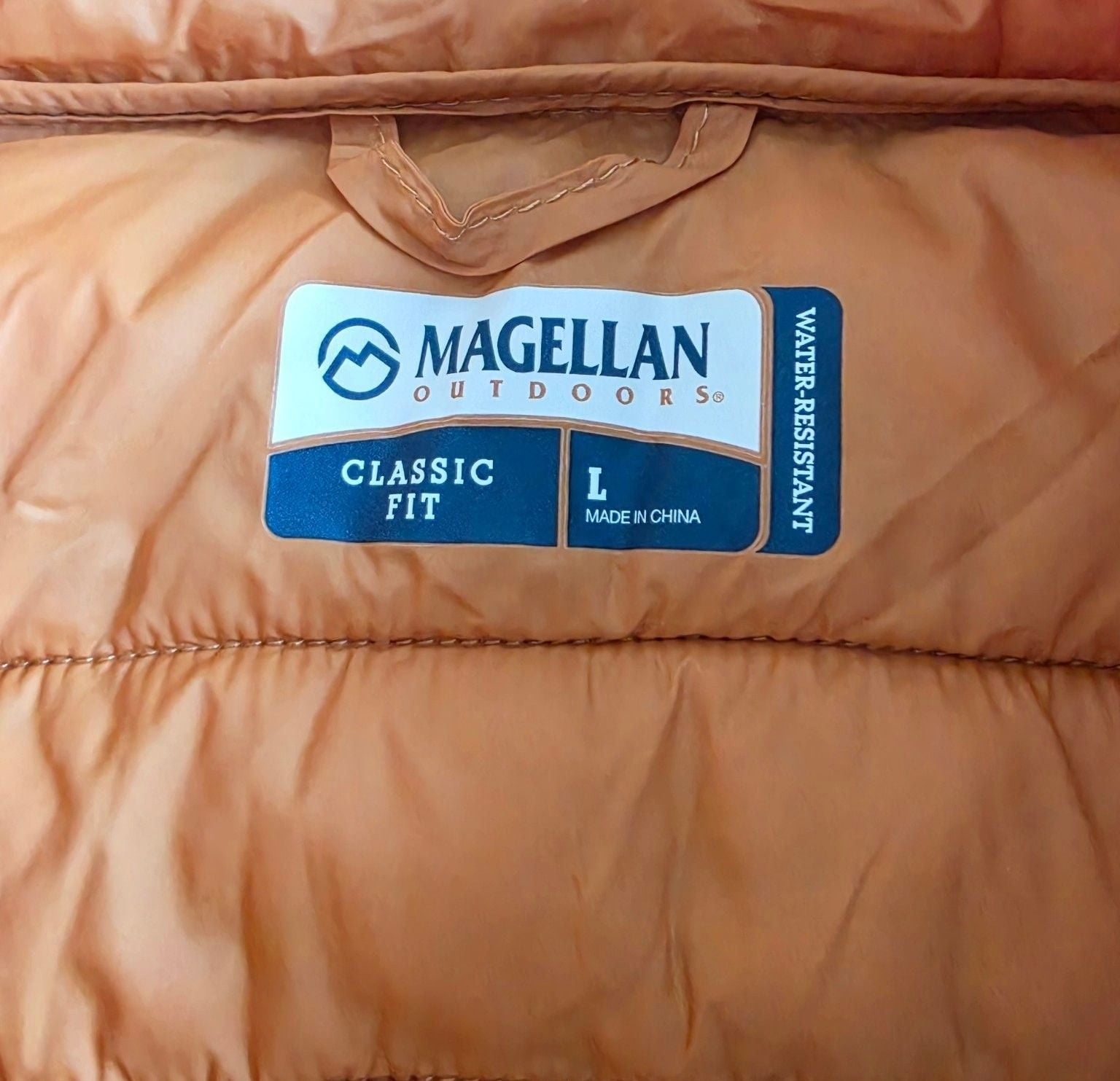 ​Shiner Bock x Magellan Outdoors Puffer Vest Brown Orange Men's Full Zip 7