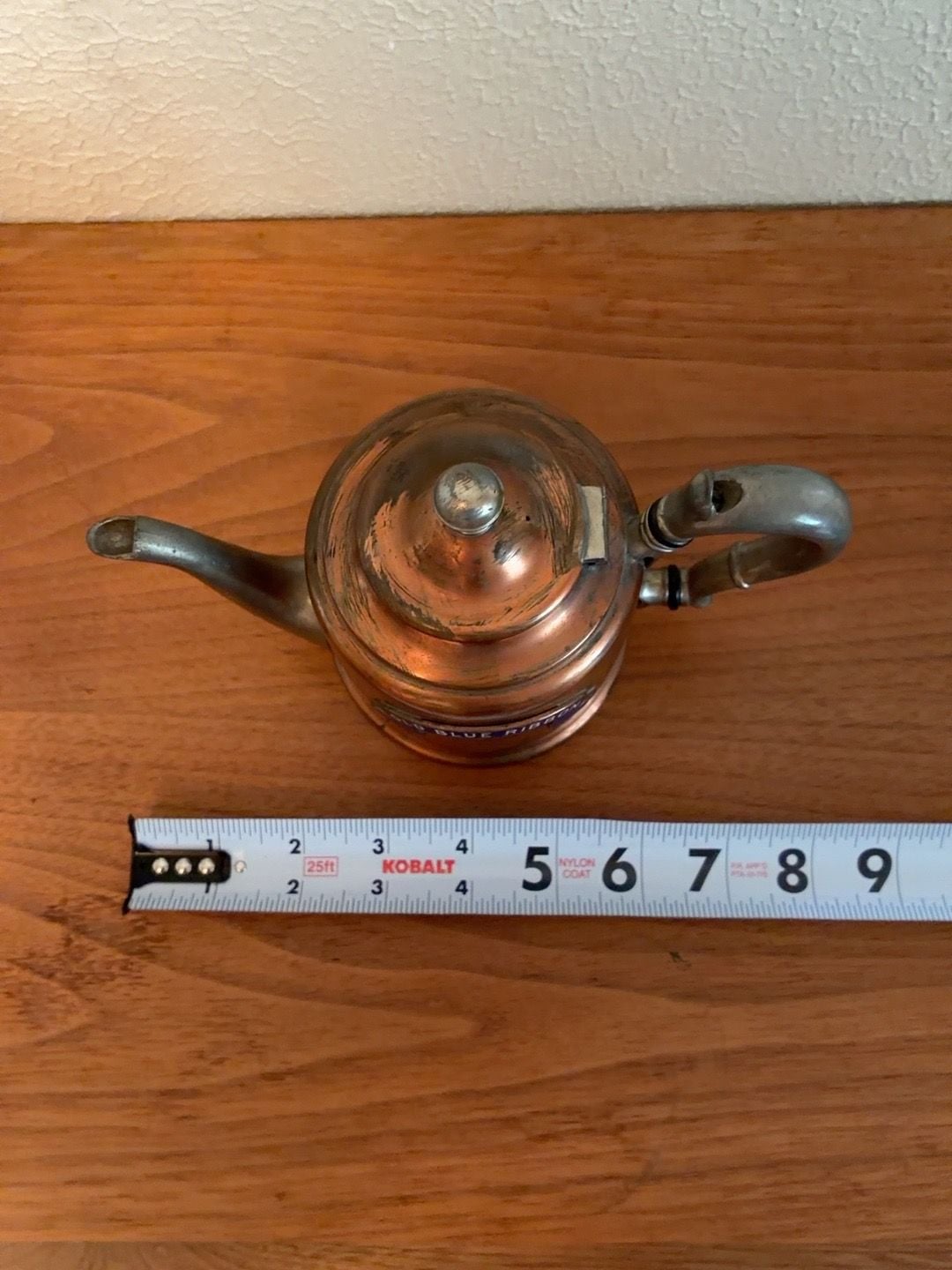 Manning Bowman Old Blue Ribbon Copper Tea Kettle 2