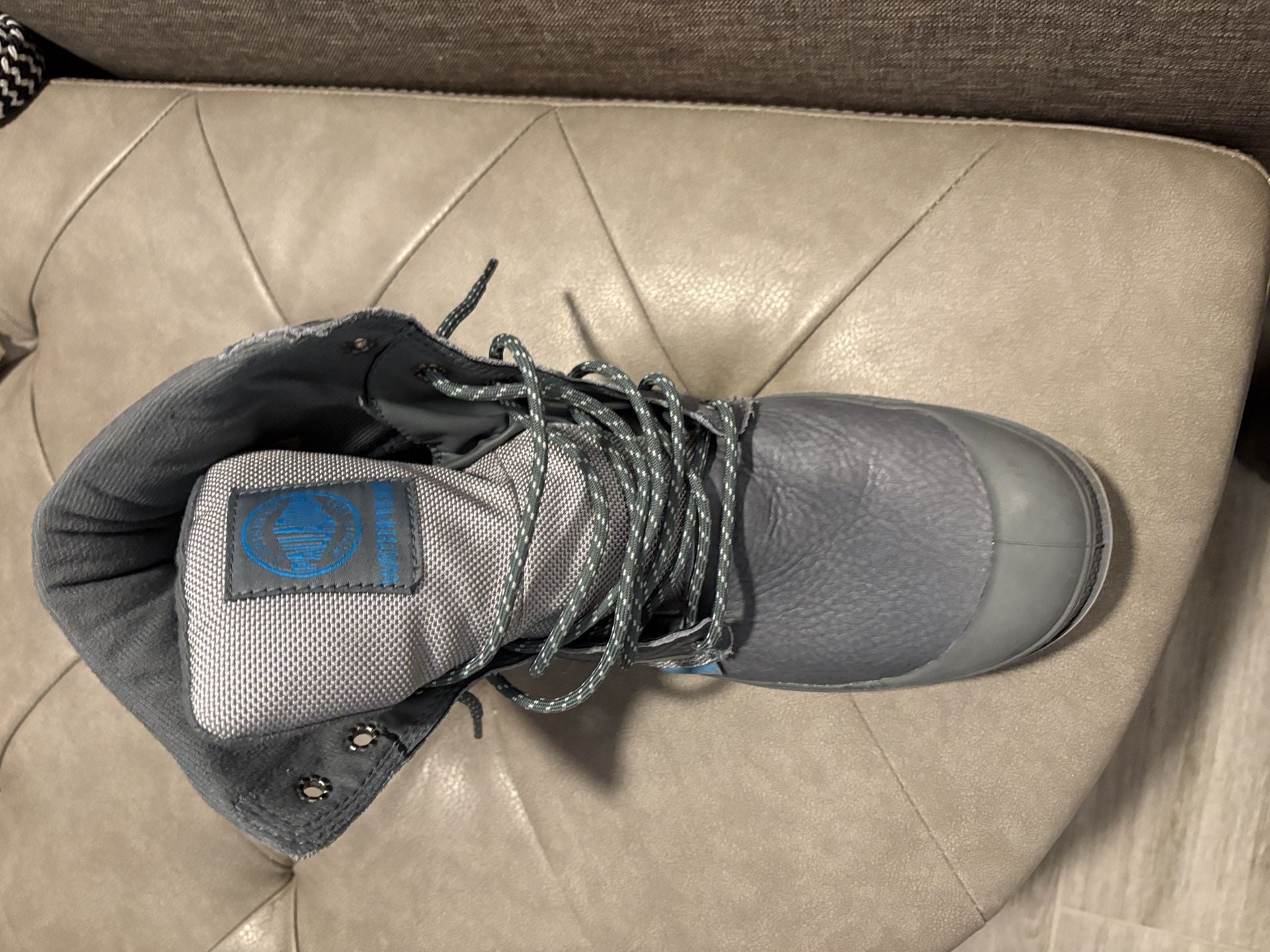Palladium Waterproof Boots Gray Leather 4