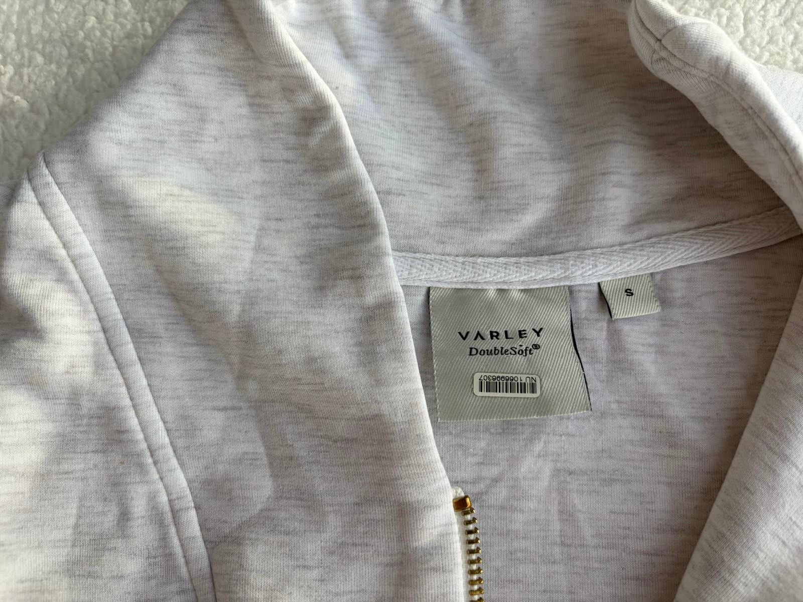 Varley DoubleSoft Pullover Sweatshirt Size S Grey Heather 1/2 Zip 5