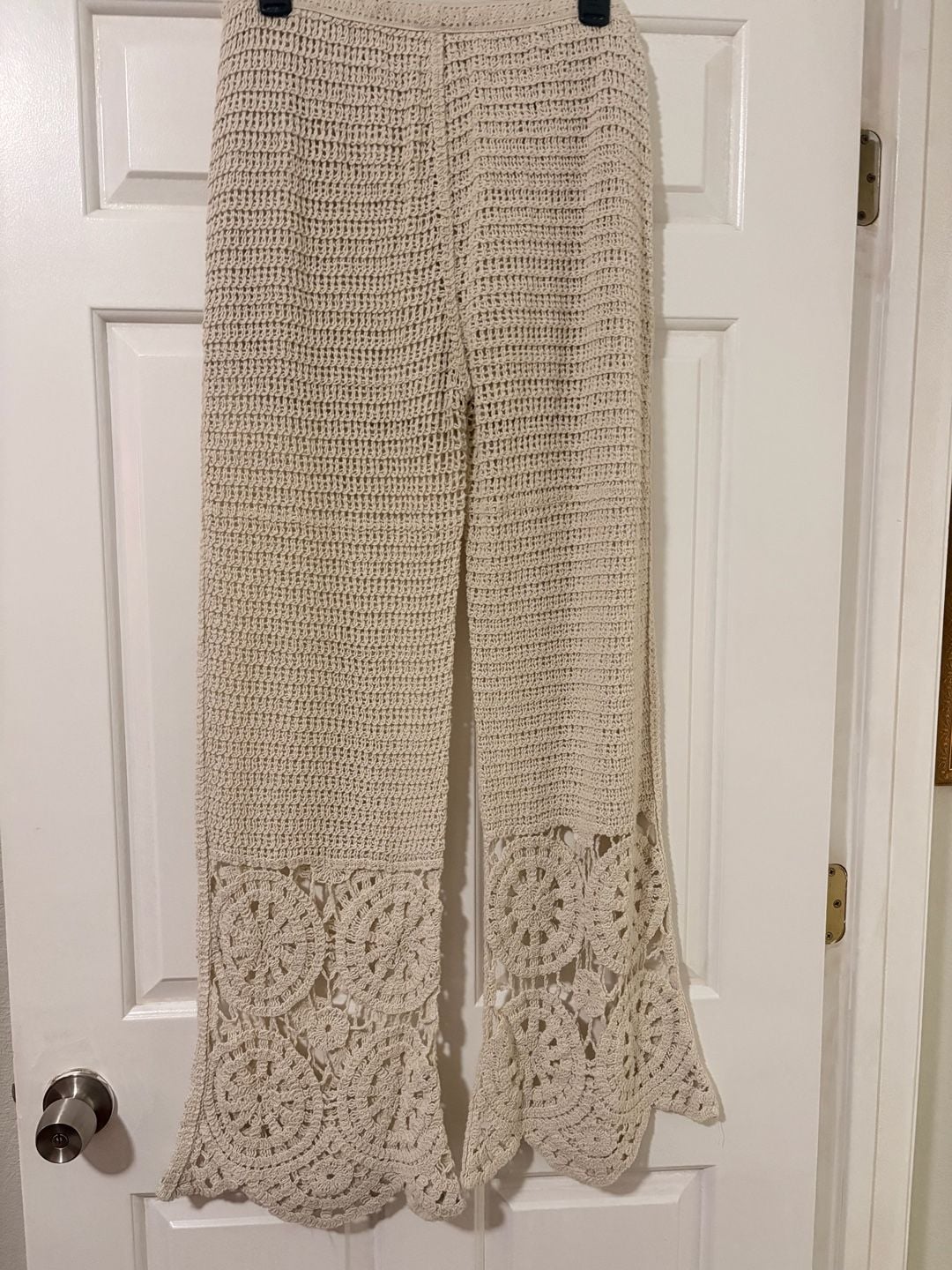 Unbranded Crochet Pants Beige 5