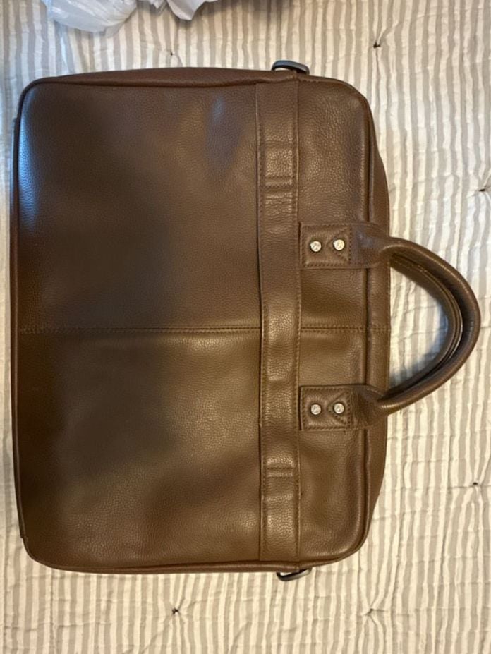Samsonite Leather Briefcase, Laptop Compatible, Cognac (126038-1221) 2