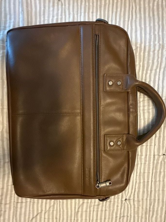 Samsonite Leather Briefcase, Laptop Compatible, Cognac (126038-1221) 3