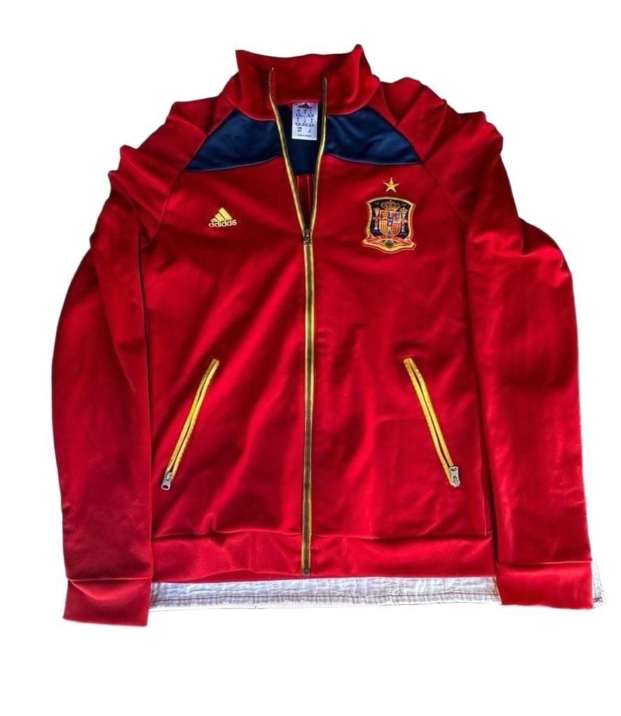 Adidas Spain National Soccer Track Jacket Size S Red Blue 2