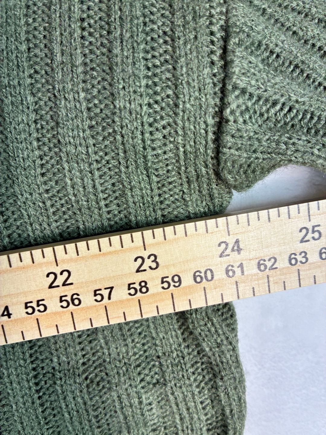 LuLaRoe Sweater Size L Green Ribbed V-Neck Pullover 4