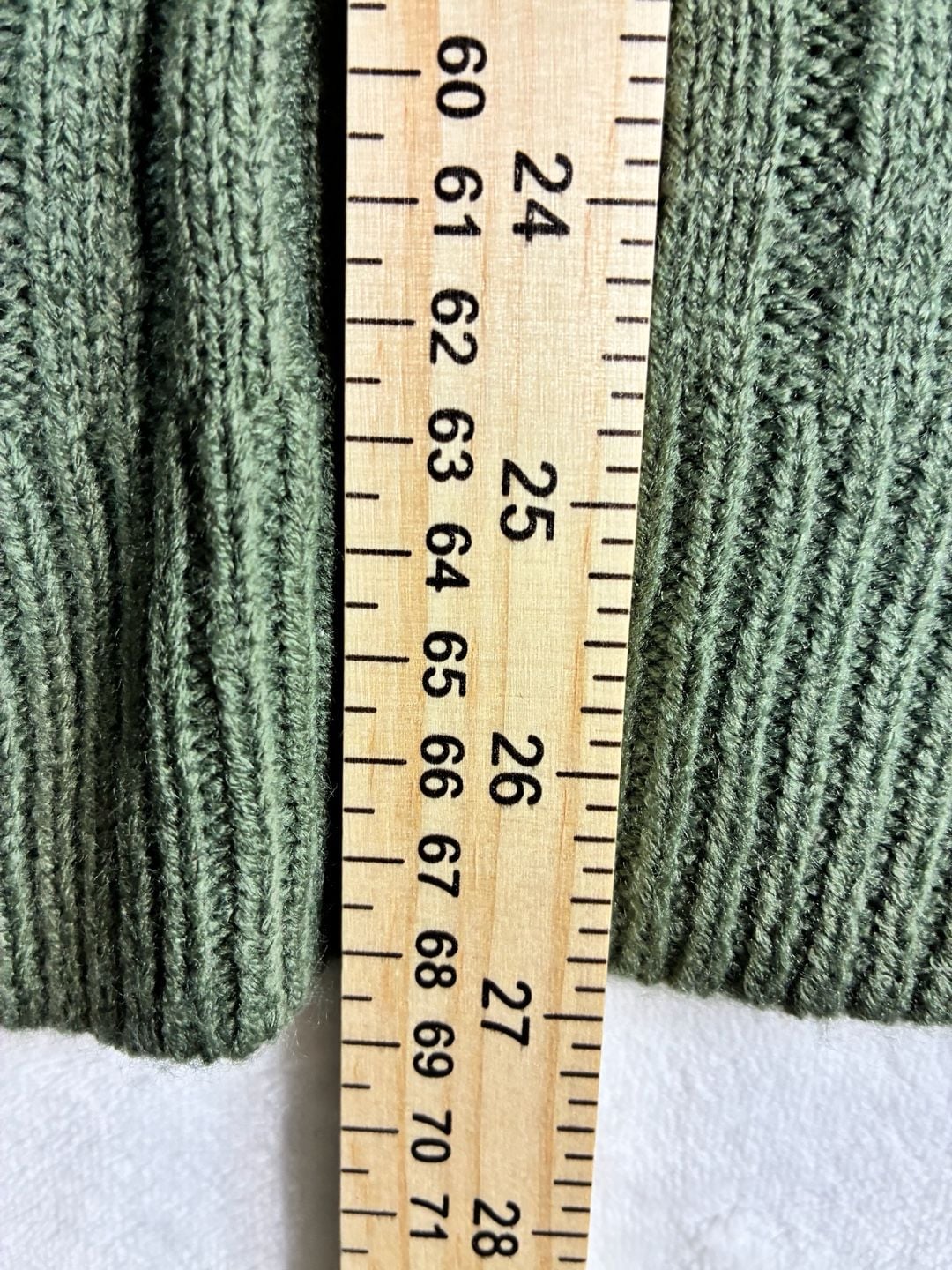 LuLaRoe Sweater Size L Green Ribbed V-Neck Pullover 5