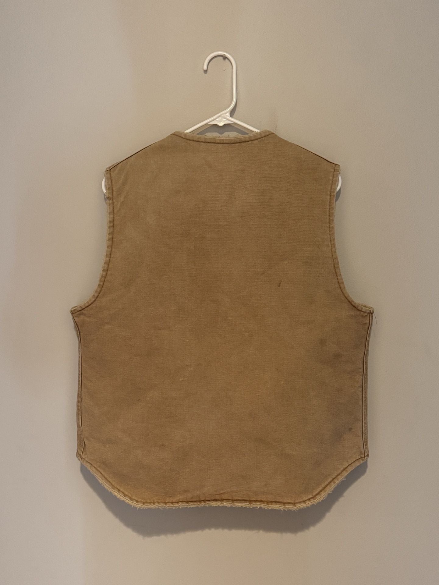 Carhartt Duck Sherpa Lined Vest Brown Canvas Workwear 3