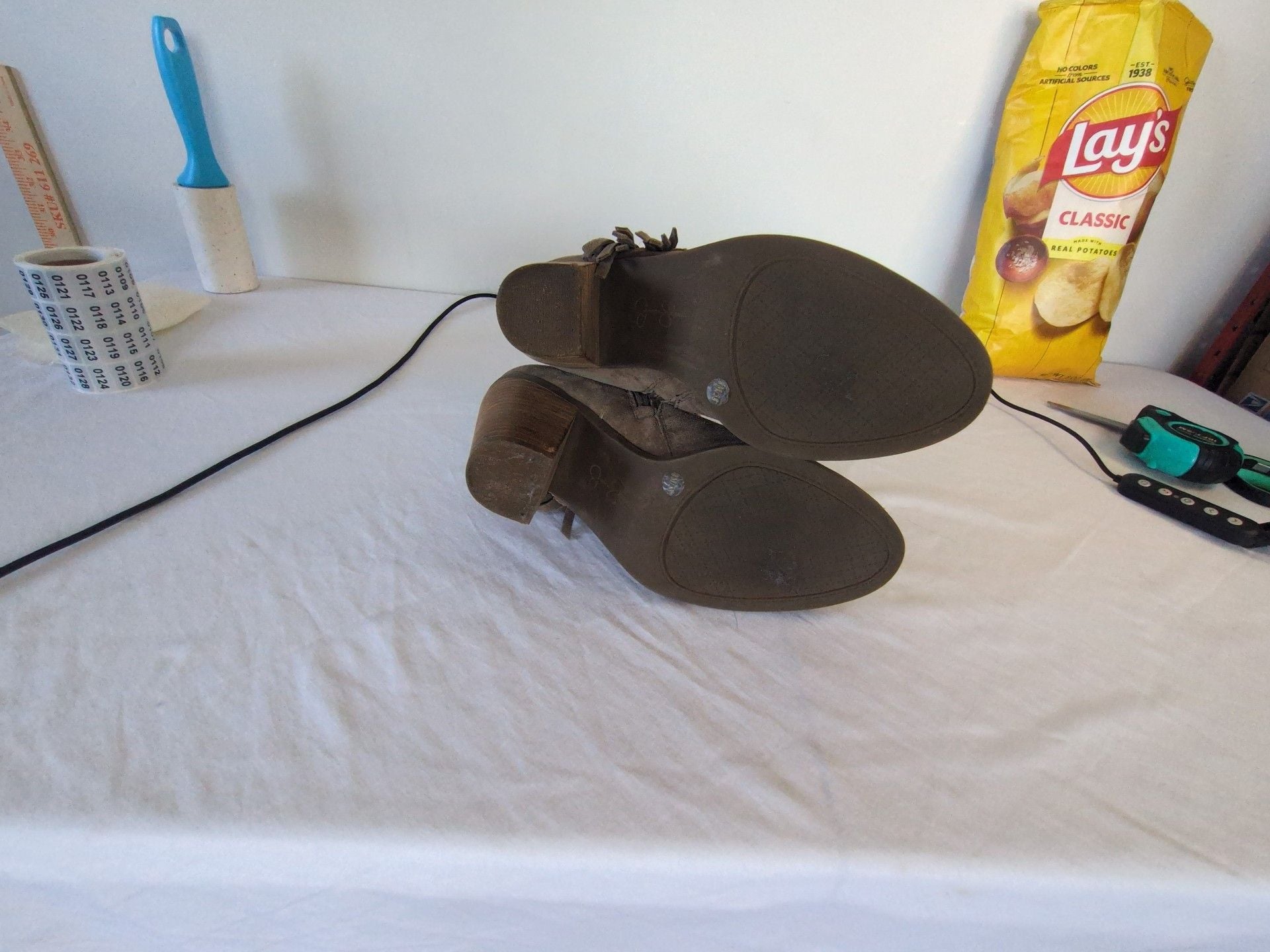 Jessica Simpson Chassie Booties Size 8M Brown Suede Fringe Heels 4
