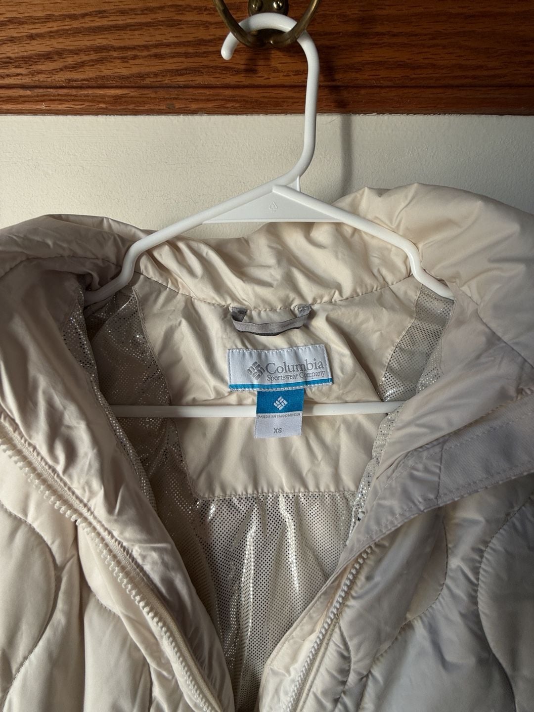 Columbia Omni-Heat Women’s White Puffer Quilted Winter Coat XS 3