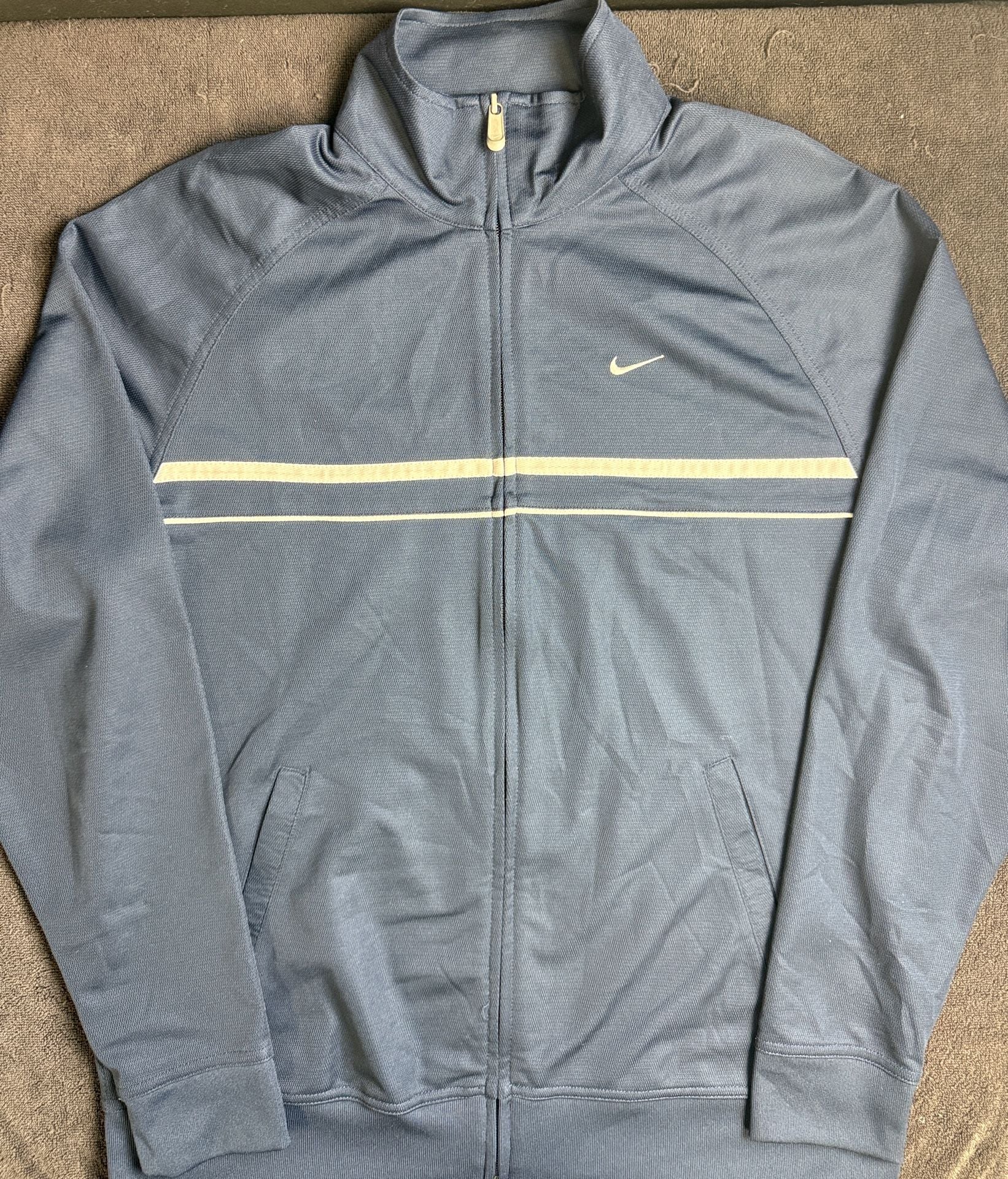 Nike Track Jacket Size XL Blue Full Zip Vintage Striped 2