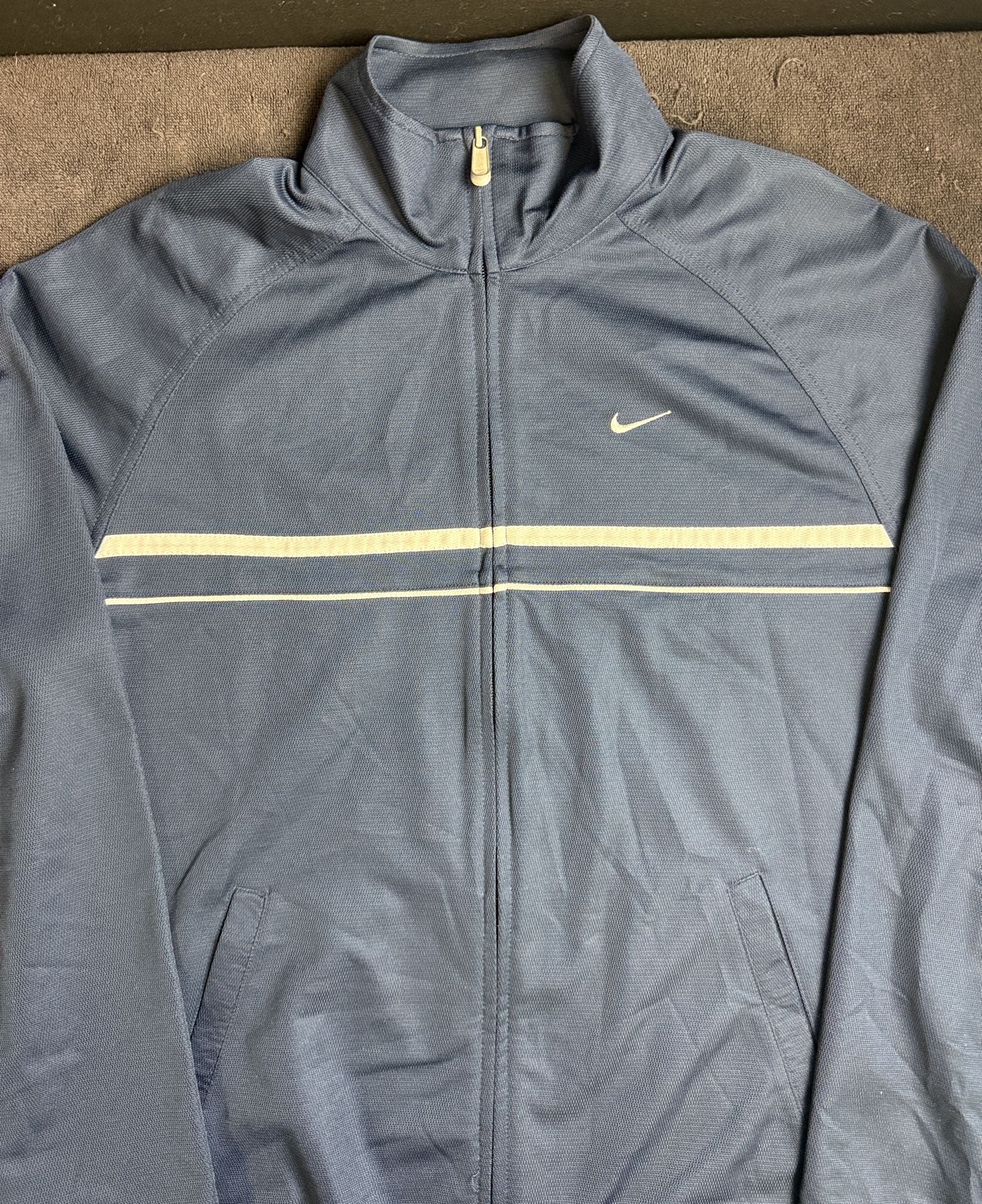 Nike Track Jacket Size XL Blue Full Zip Vintage Striped 3