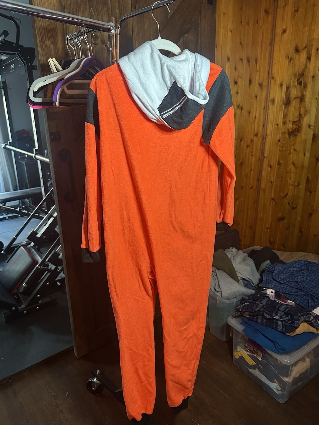 Cat & Jack Astronaut Fleece Onesie Size L (12/14) Orange Space 4