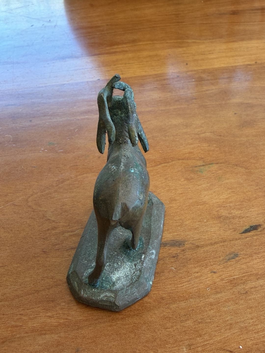 Vintage miniature Cast Brass Deer Figurine Animal Sculpture 2” 3