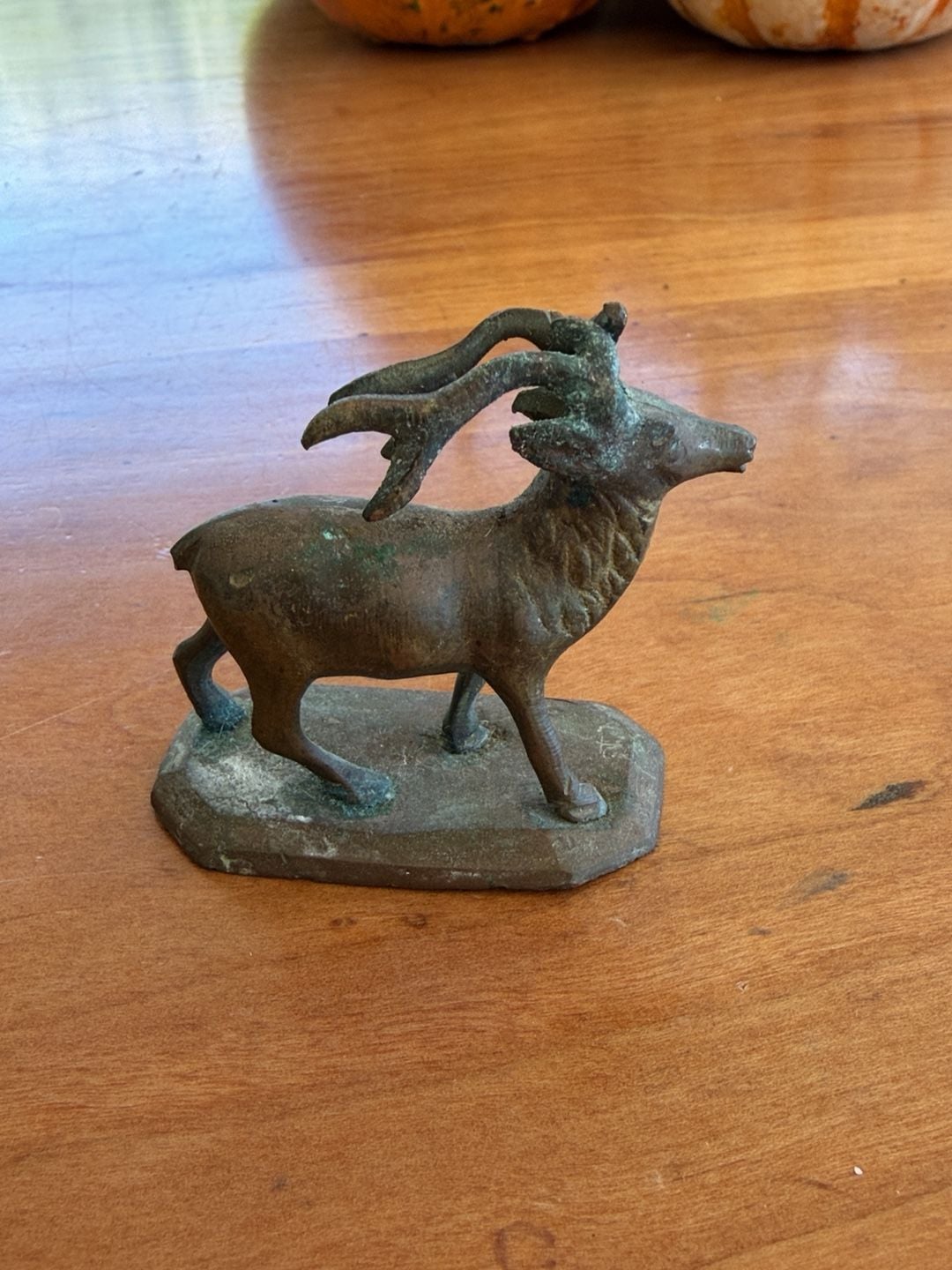 Vintage miniature Cast Brass Deer Figurine Animal Sculpture 2” 4