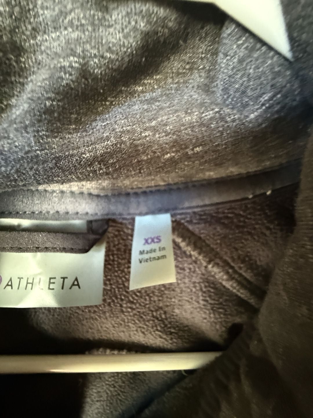 Athleta Full Zip Hooded Jacket Size XXS Gray Fleece Athletic 4