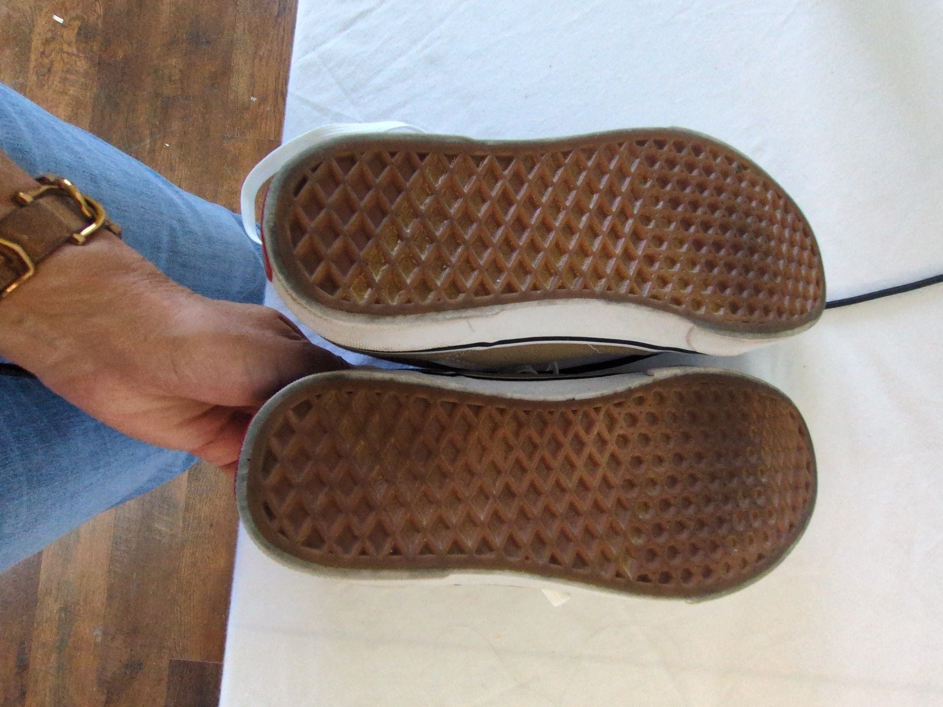 Vans Ward Canvas Low Top Sneakers Size 8.5 Tan Brown Skate Shoes 7