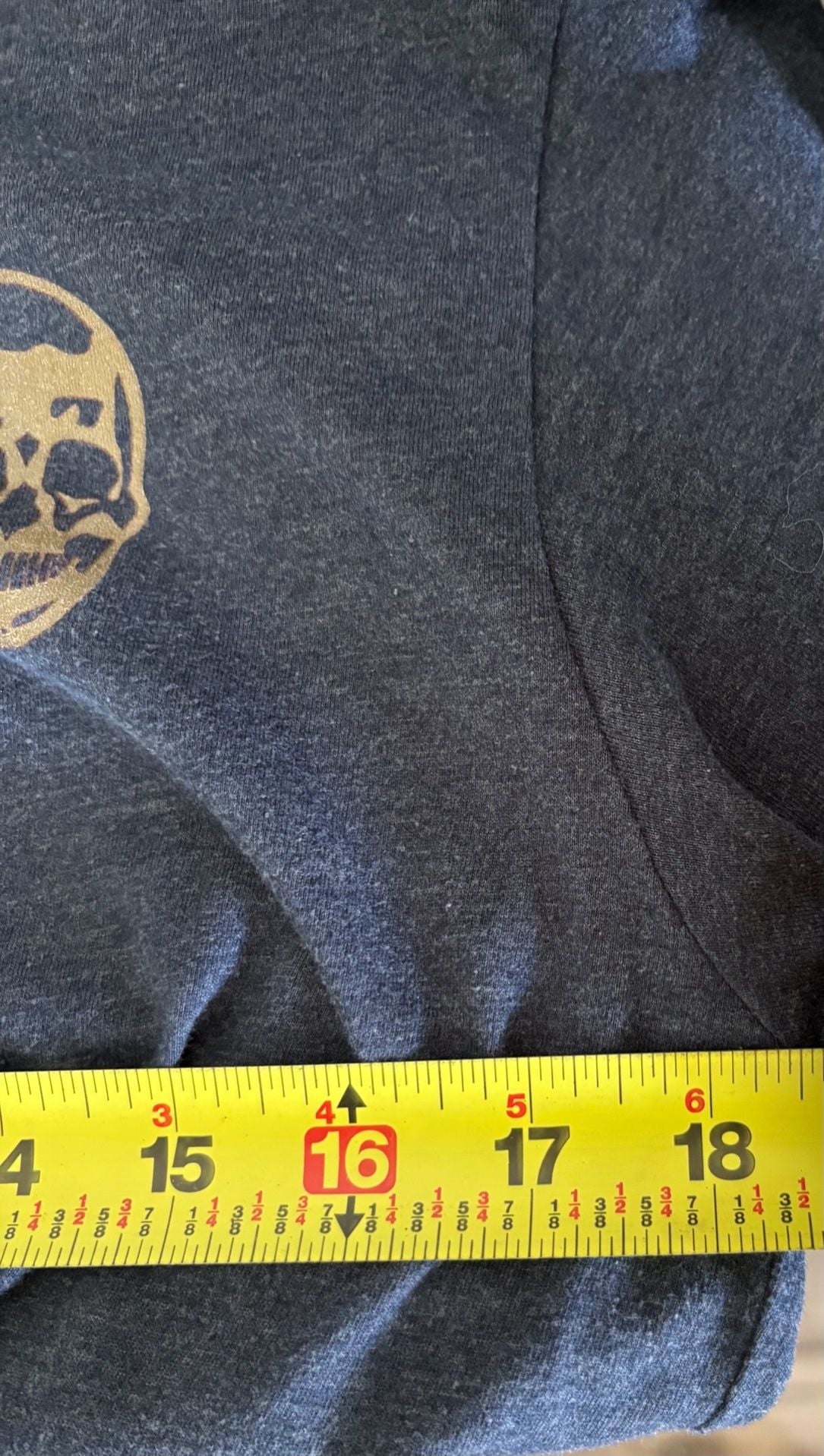 Gymreapers T-Shirt Size M Blue Skull Logo Athletic Workout Tee 7