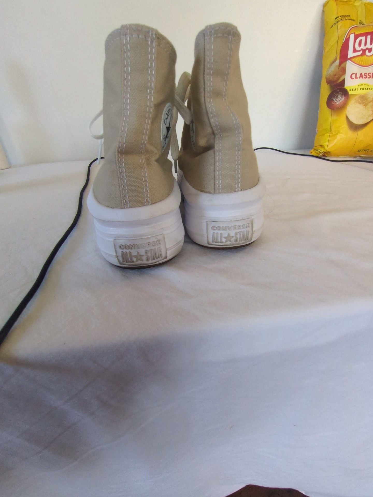 Converse Chuck Taylor All Star Move High Top Size 6 Tan Canvas 4