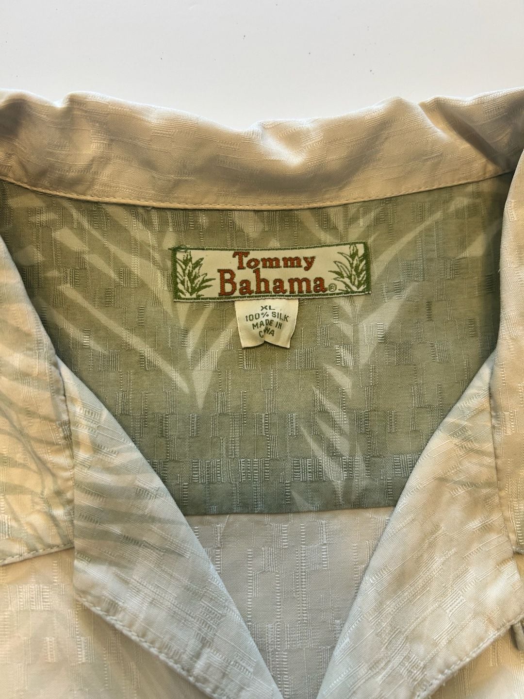 Tommy Bahama Silk Palm Leaf Shirt Size XL Green 3