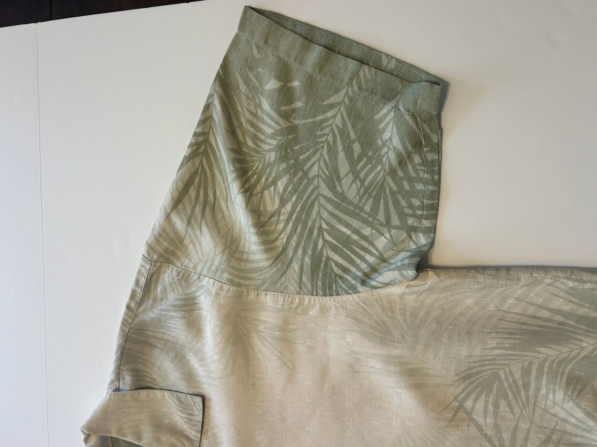 Tommy Bahama Silk Palm Leaf Shirt Size XL Green 4