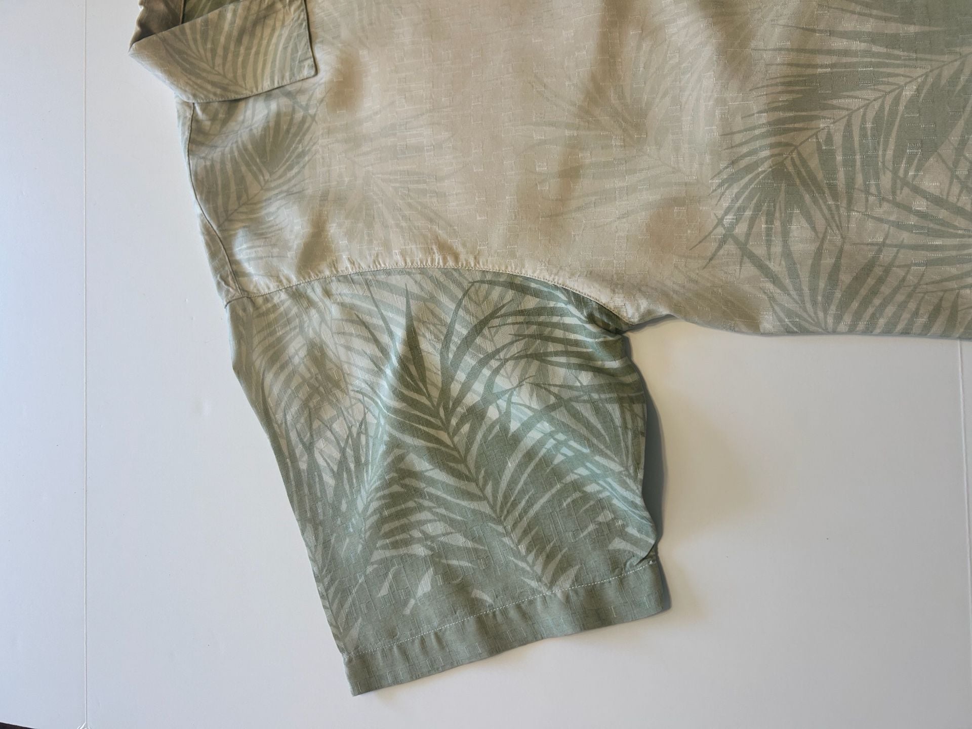 Tommy Bahama Silk Palm Leaf Shirt Size XL Green 5