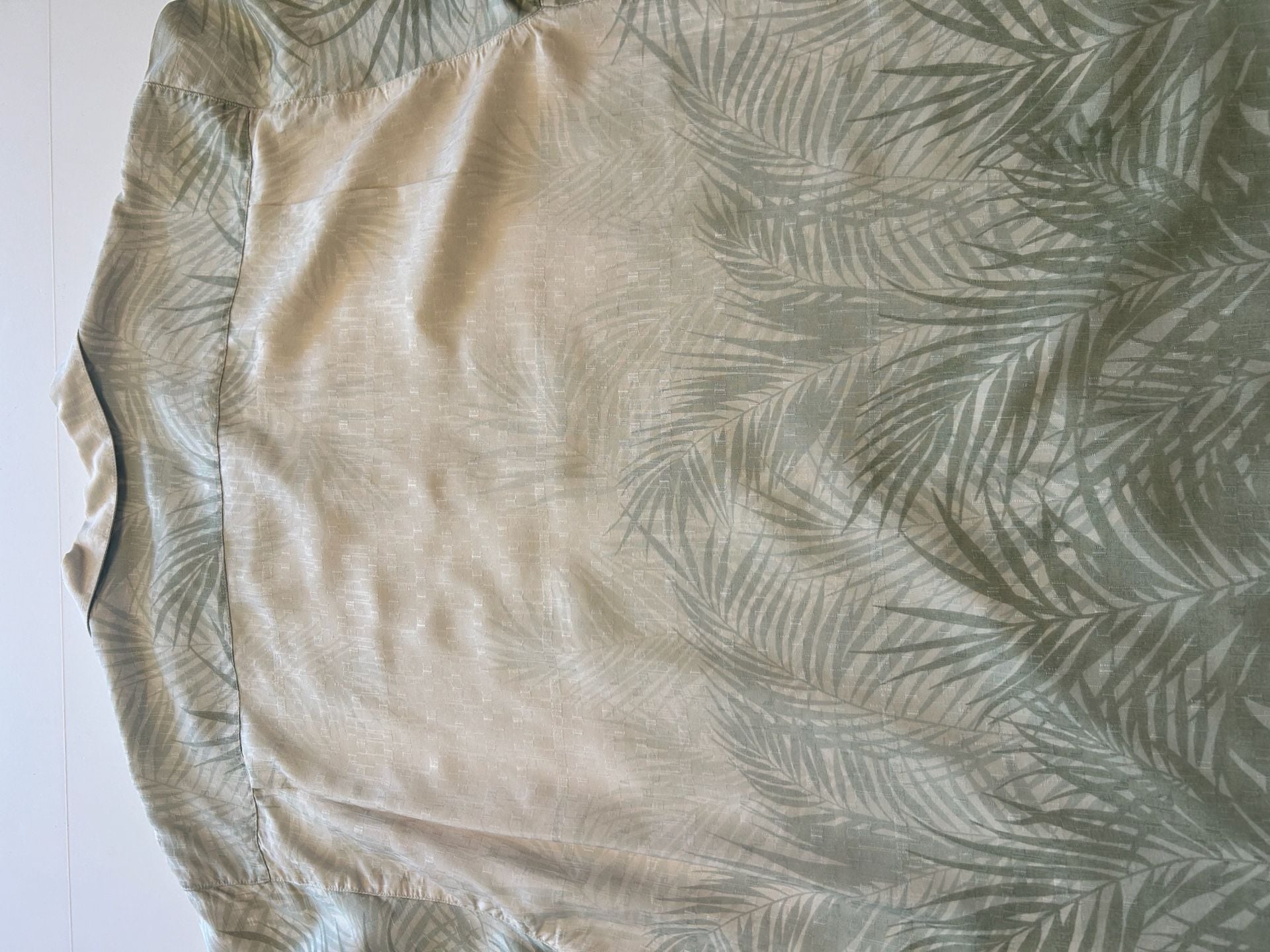 Tommy Bahama Silk Palm Leaf Shirt Size XL Green 7
