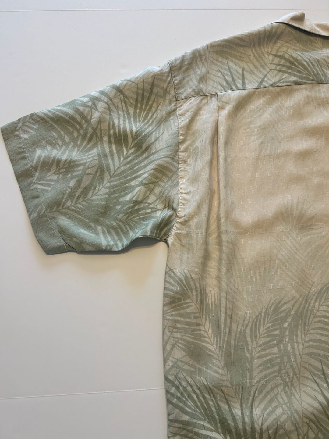 Tommy Bahama Silk Palm Leaf Shirt Size XL Green 8
