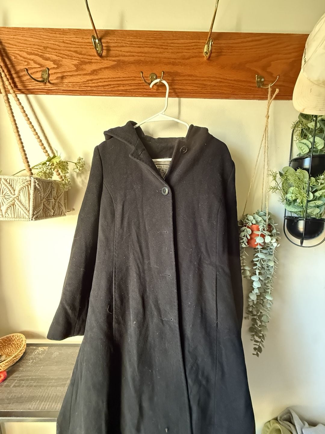 Vintage Marvin Richards Wool Trench Coat Women’s Overcoat 90s size 4p 1