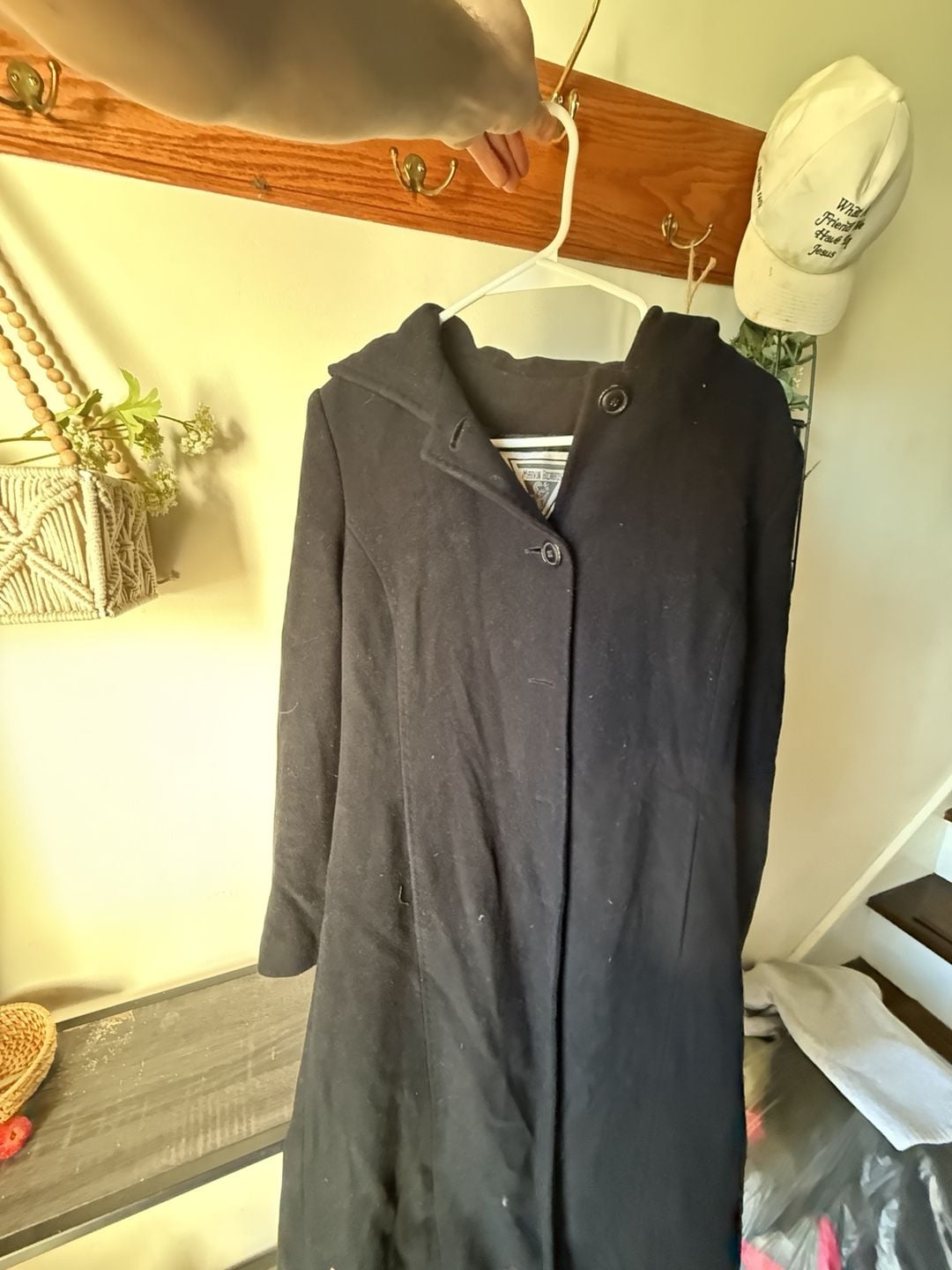 Vintage Marvin Richards Wool Trench Coat Women’s Overcoat 90s size 4p 4