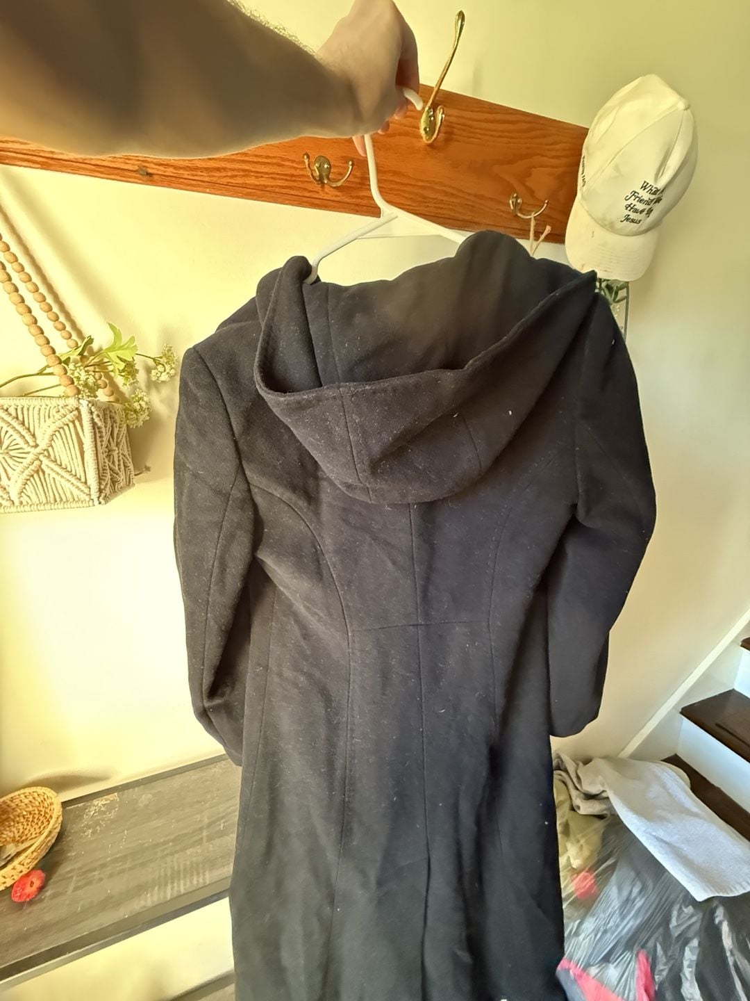 Vintage Marvin Richards Wool Trench Coat Women’s Overcoat 90s size 4p 5