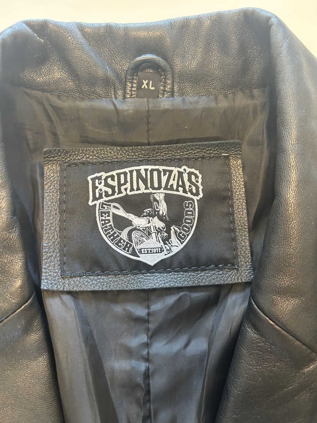 Espinozas Leather Blazer Size XL Black 3