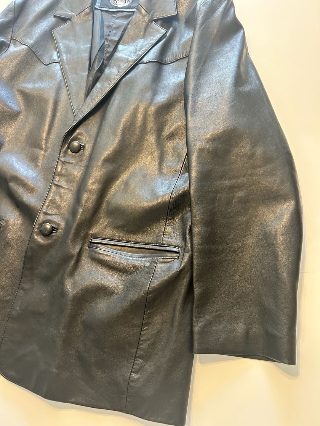 Espinozas Leather Blazer Size XL Black 5