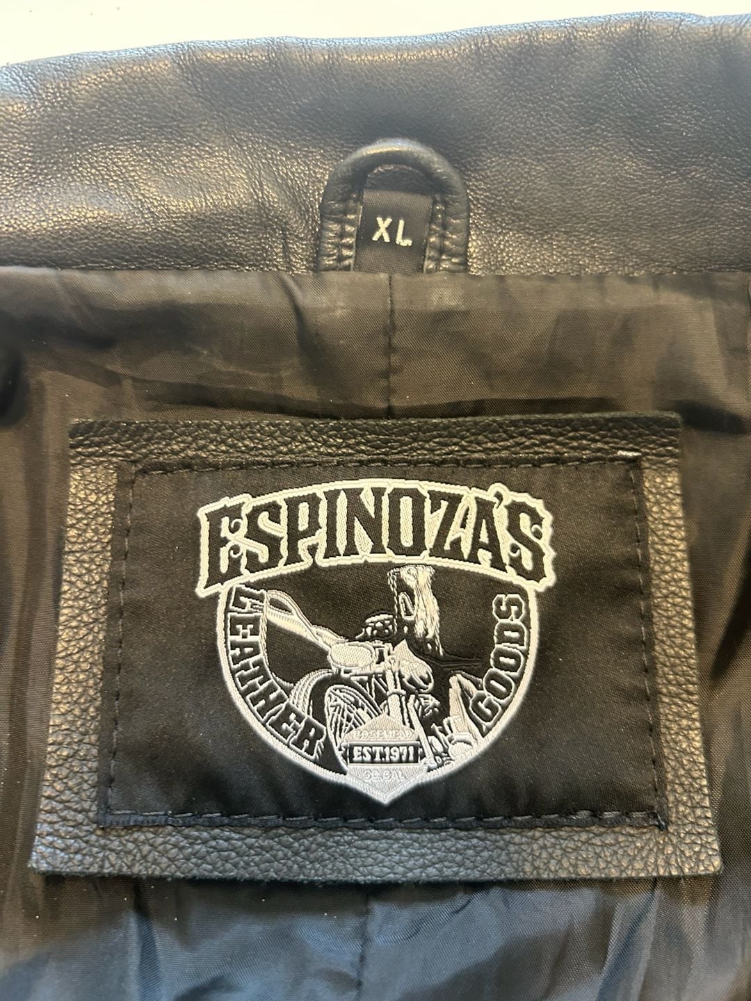 Espinozas Leather Blazer Size XL Black 7