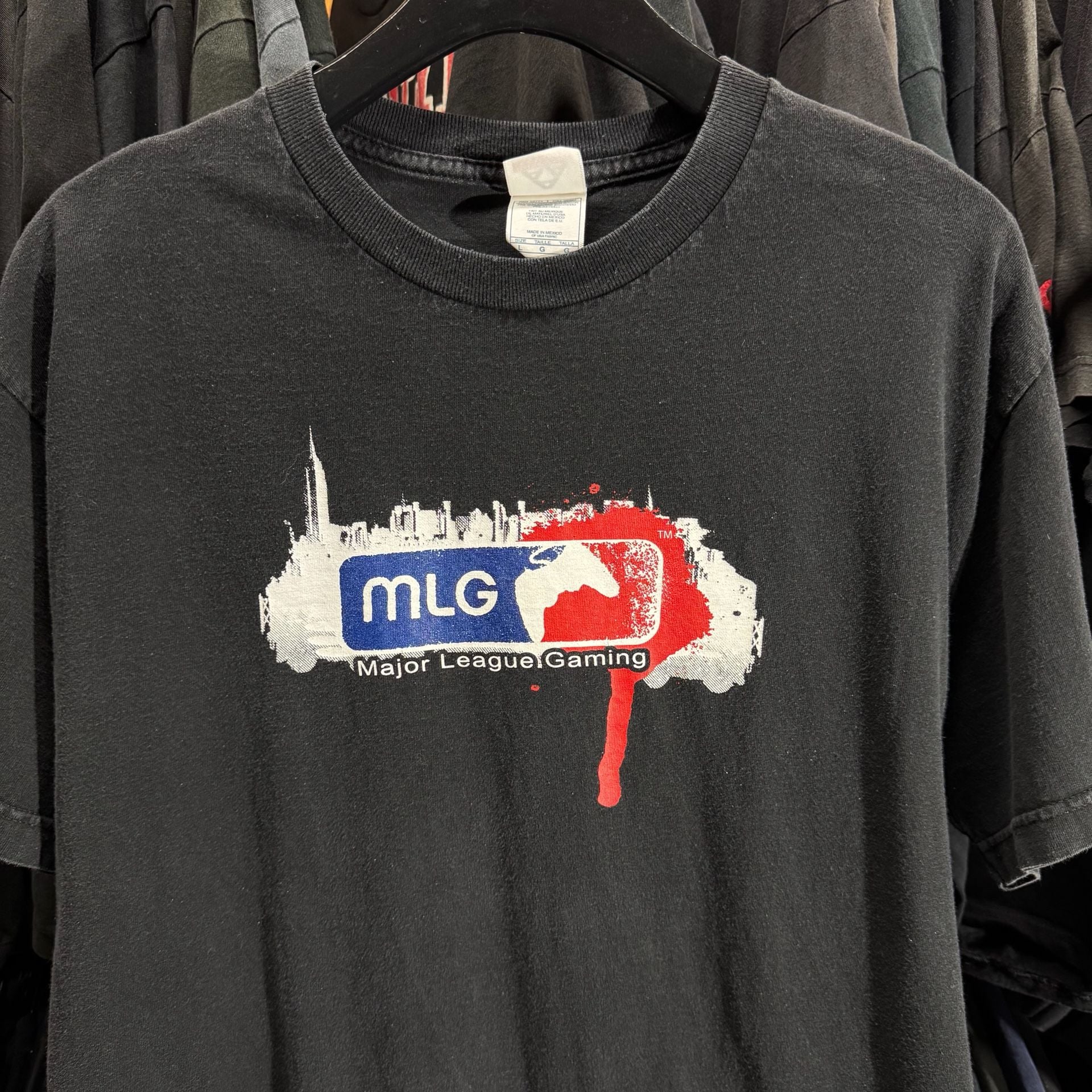 Major League Gaming MLG NYC Playoffs Graphic T-Shirt Size L Black 8