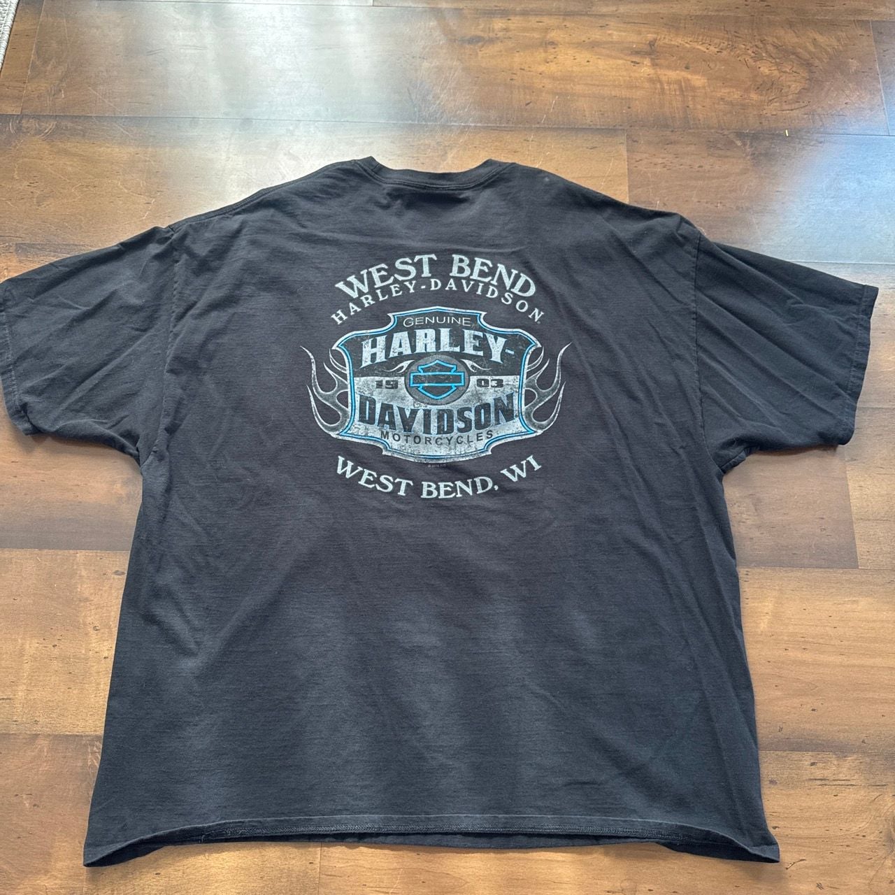 Harley Davidson Graphic T-Shirt Black Size 3XL 4