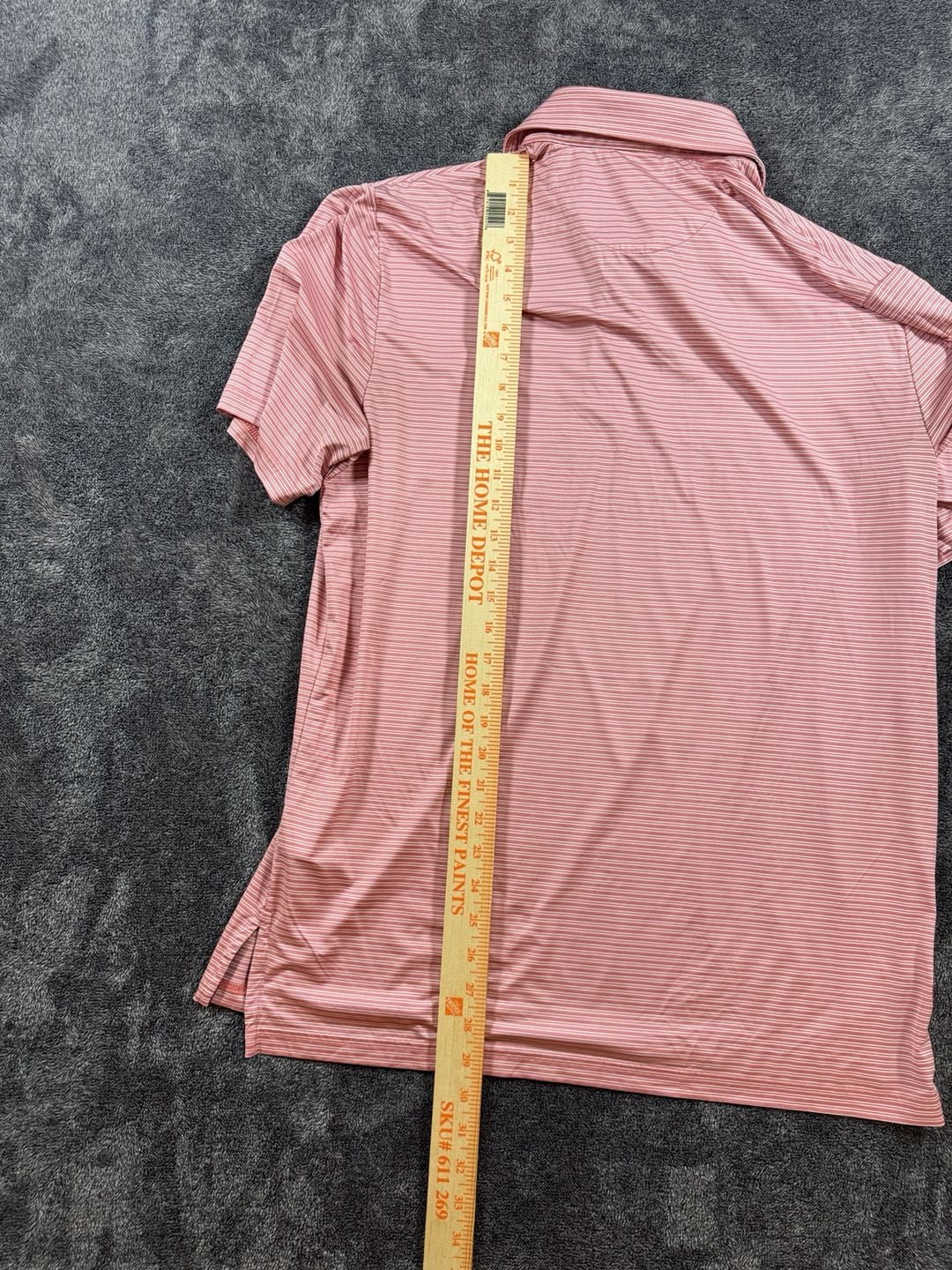 RLX Ralph Lauren Polo Shirt Size M Pink White Striped Golf Performance 7