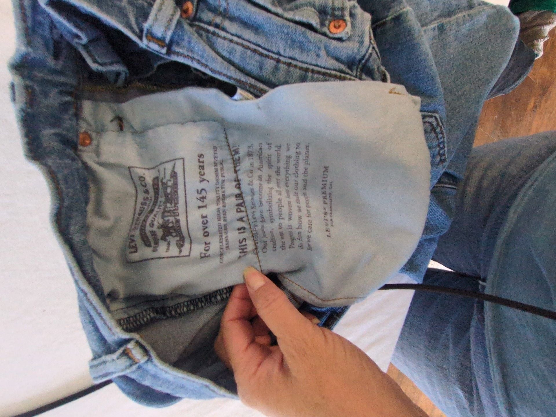 Levi's 514 Straight Jeans 29x30 Blue Denim Pre-Owned 7