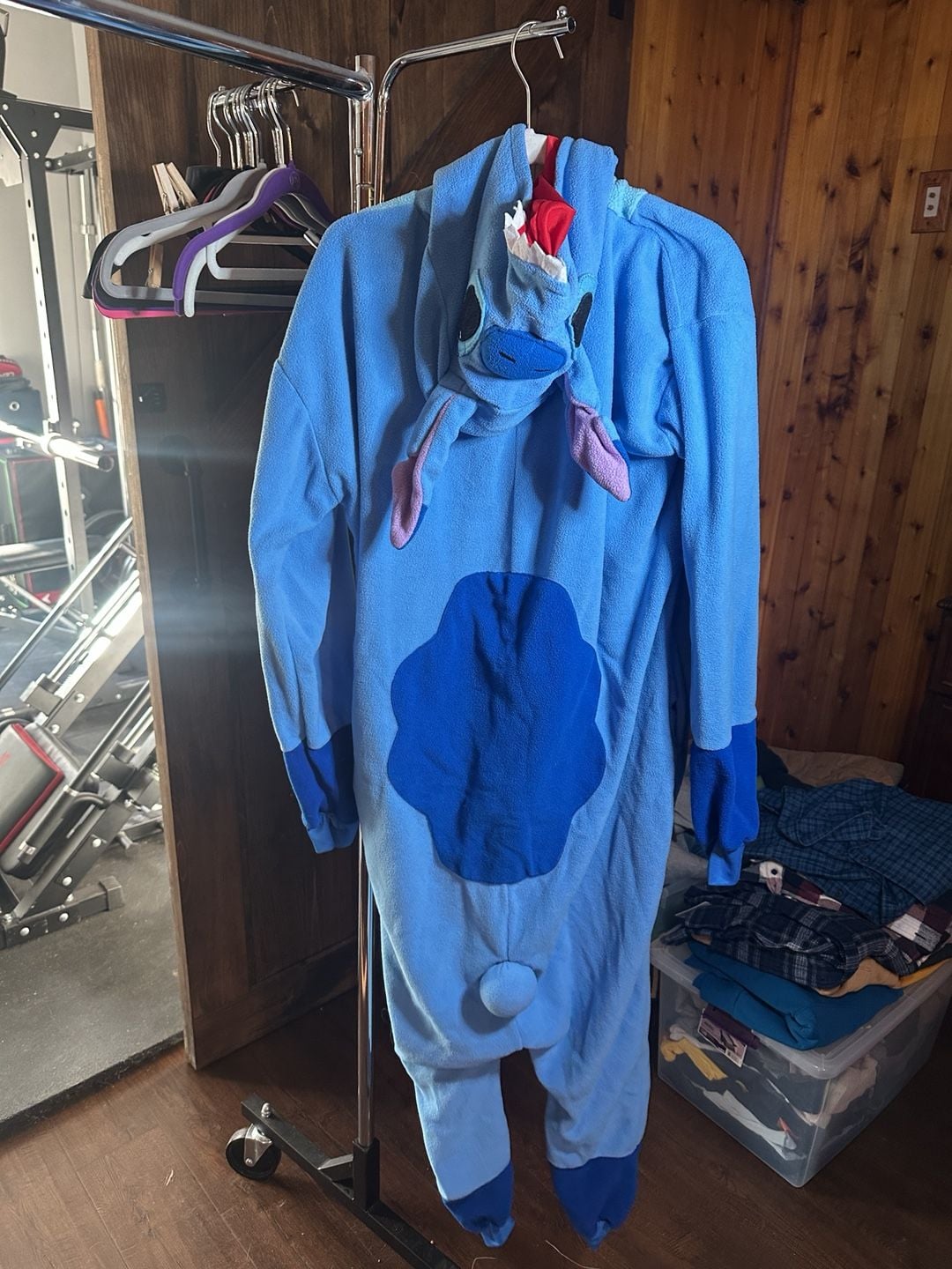 Disney Stitch Character Onesie Pajamas with Matching Paw Gloves 2