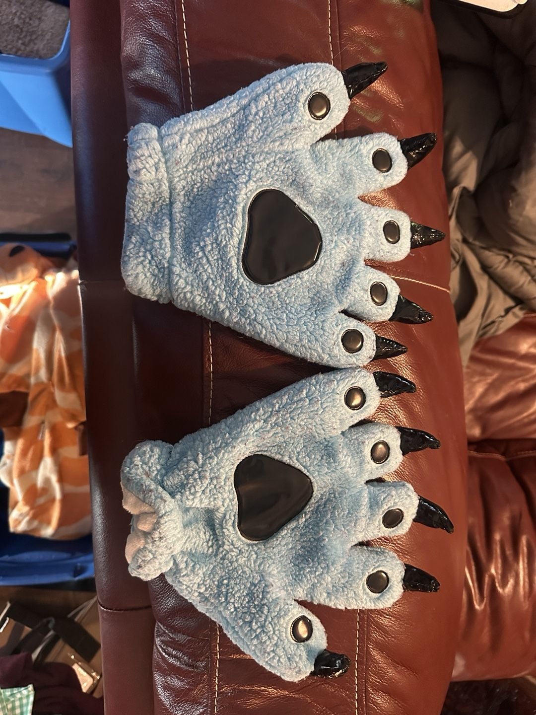 Disney Stitch Character Onesie Pajamas with Matching Paw Gloves 4