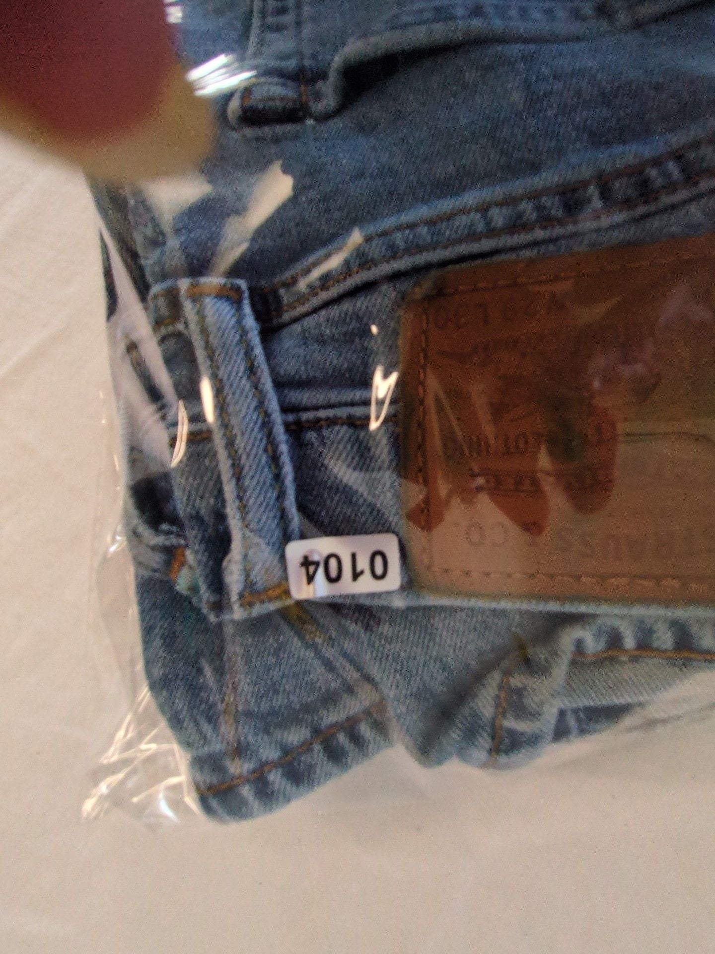 Levi's 514 Straight Jeans 29x30 Blue Denim Pre-Owned 10