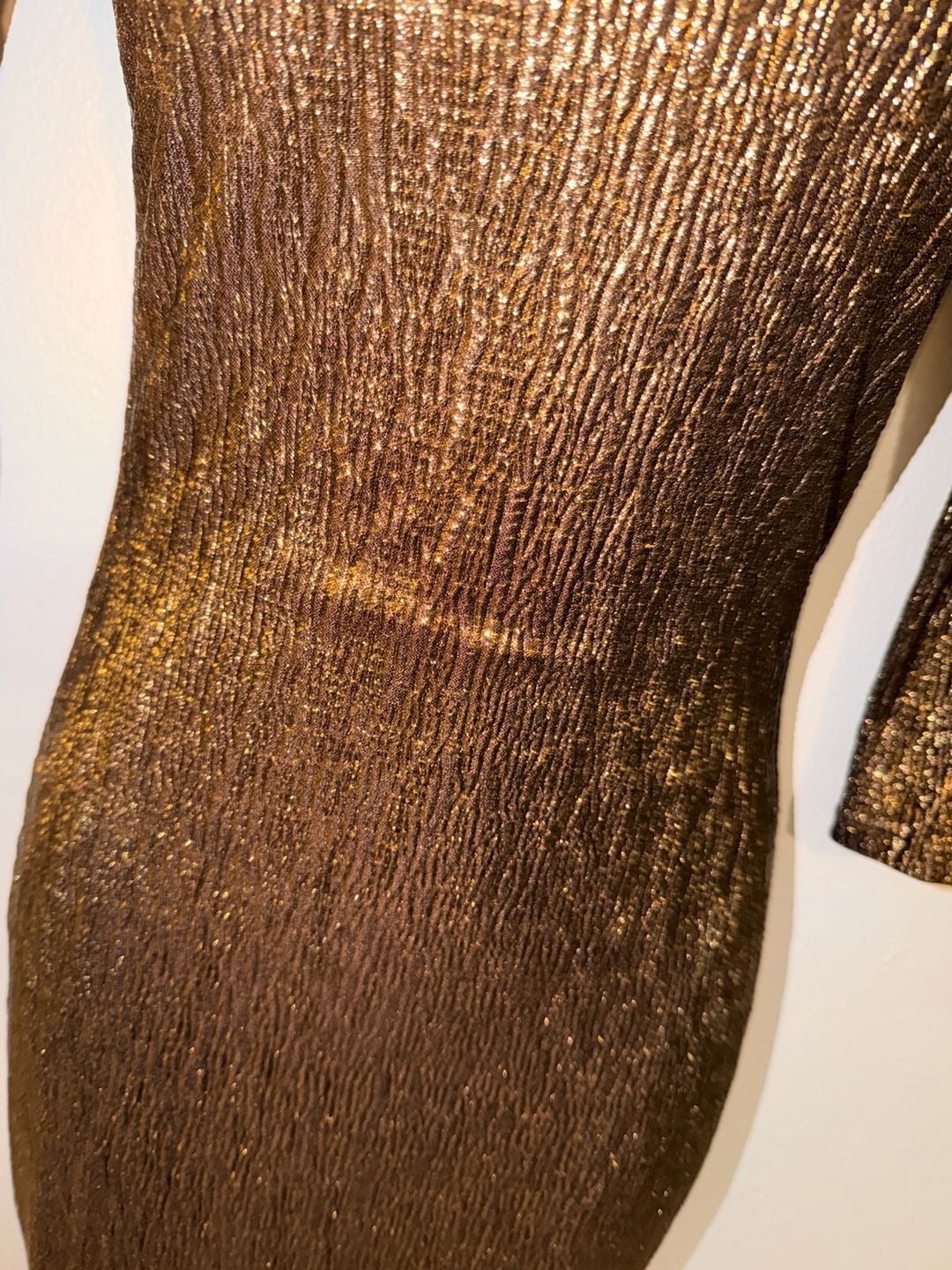 Metallic Bronze Midi Dress 3