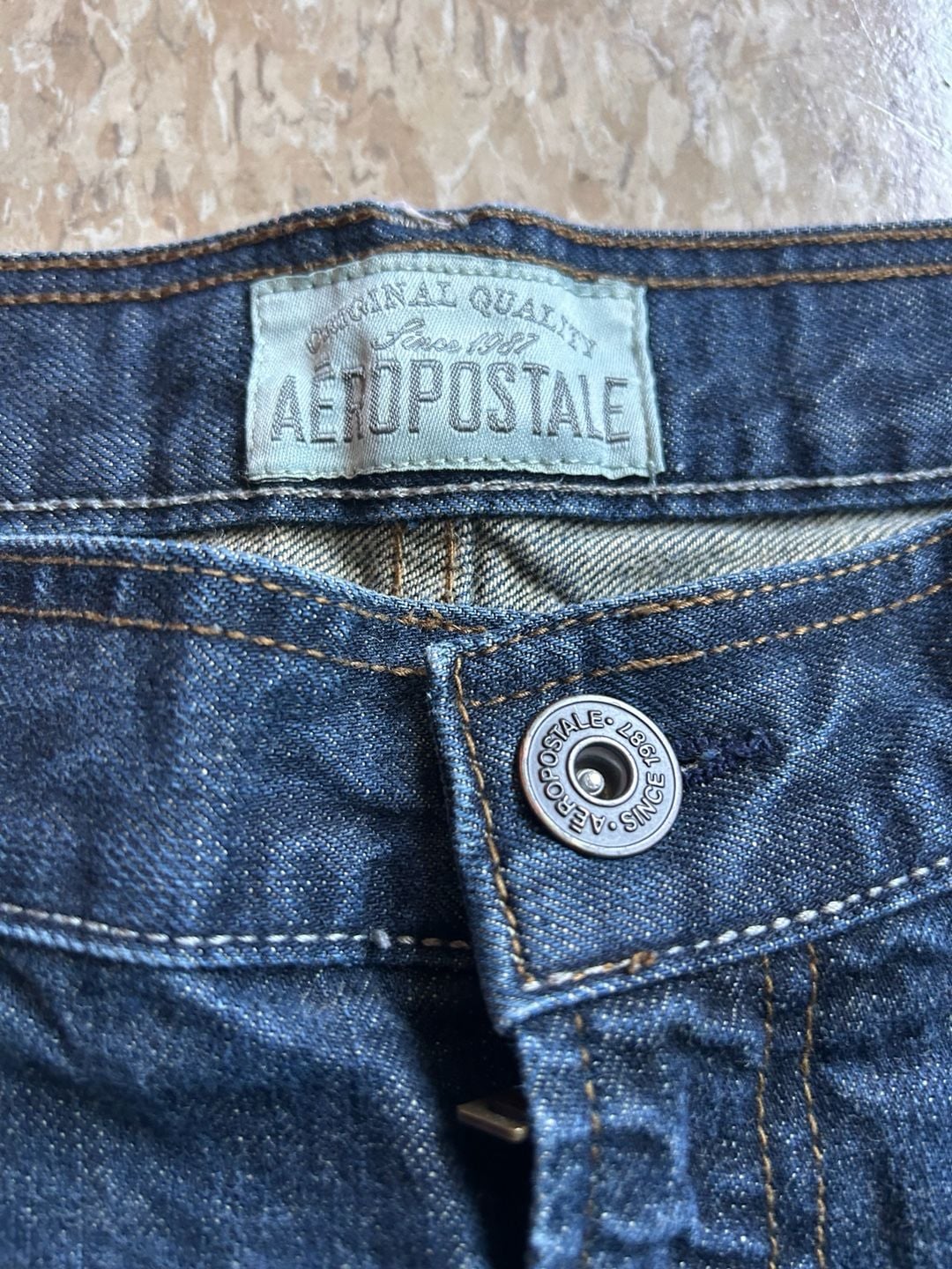Aeropostale Relaxed Straight Jeans 36x34 Blue Denim 3