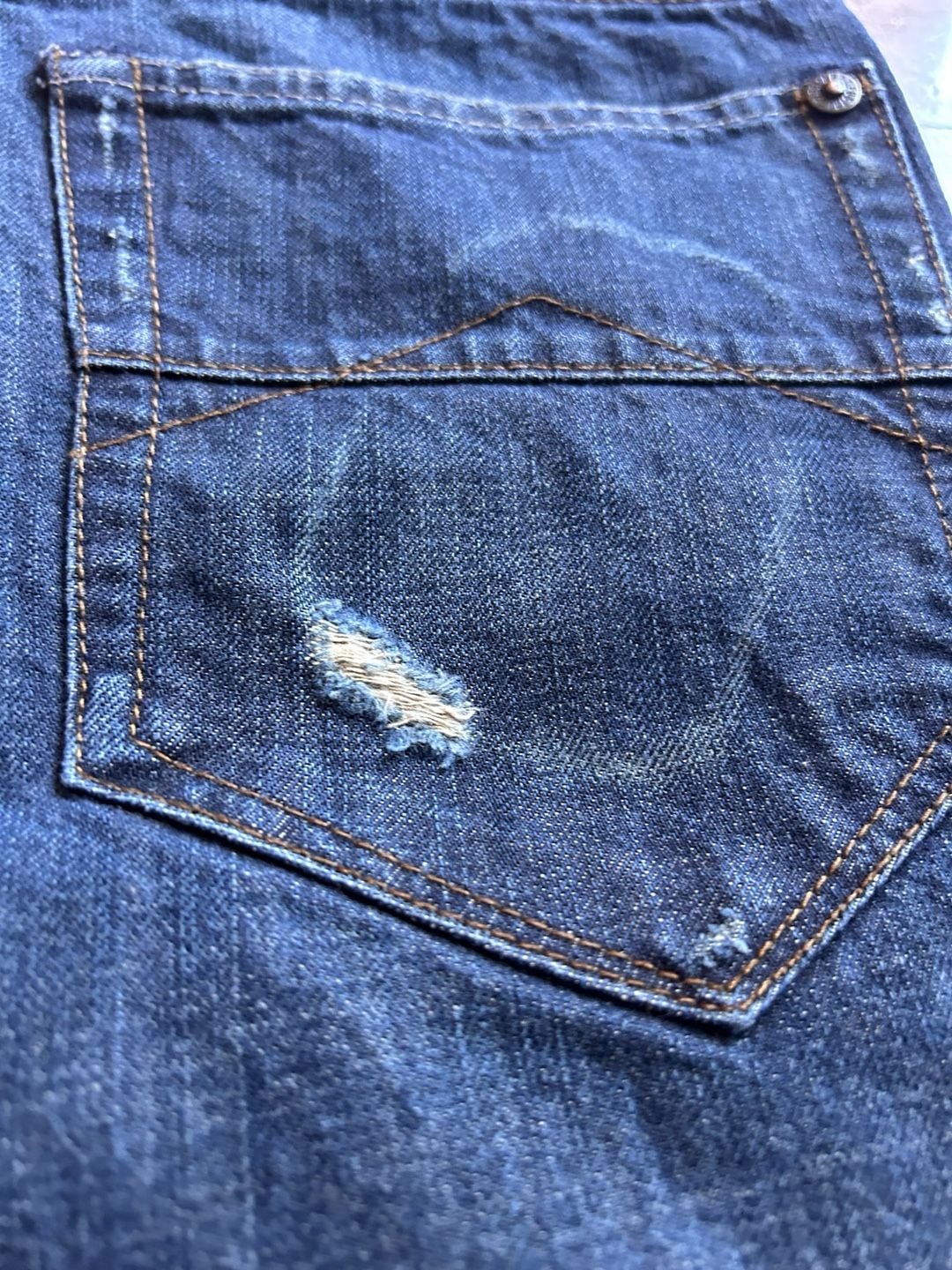 Aeropostale Relaxed Straight Jeans 36x34 Blue Denim 6