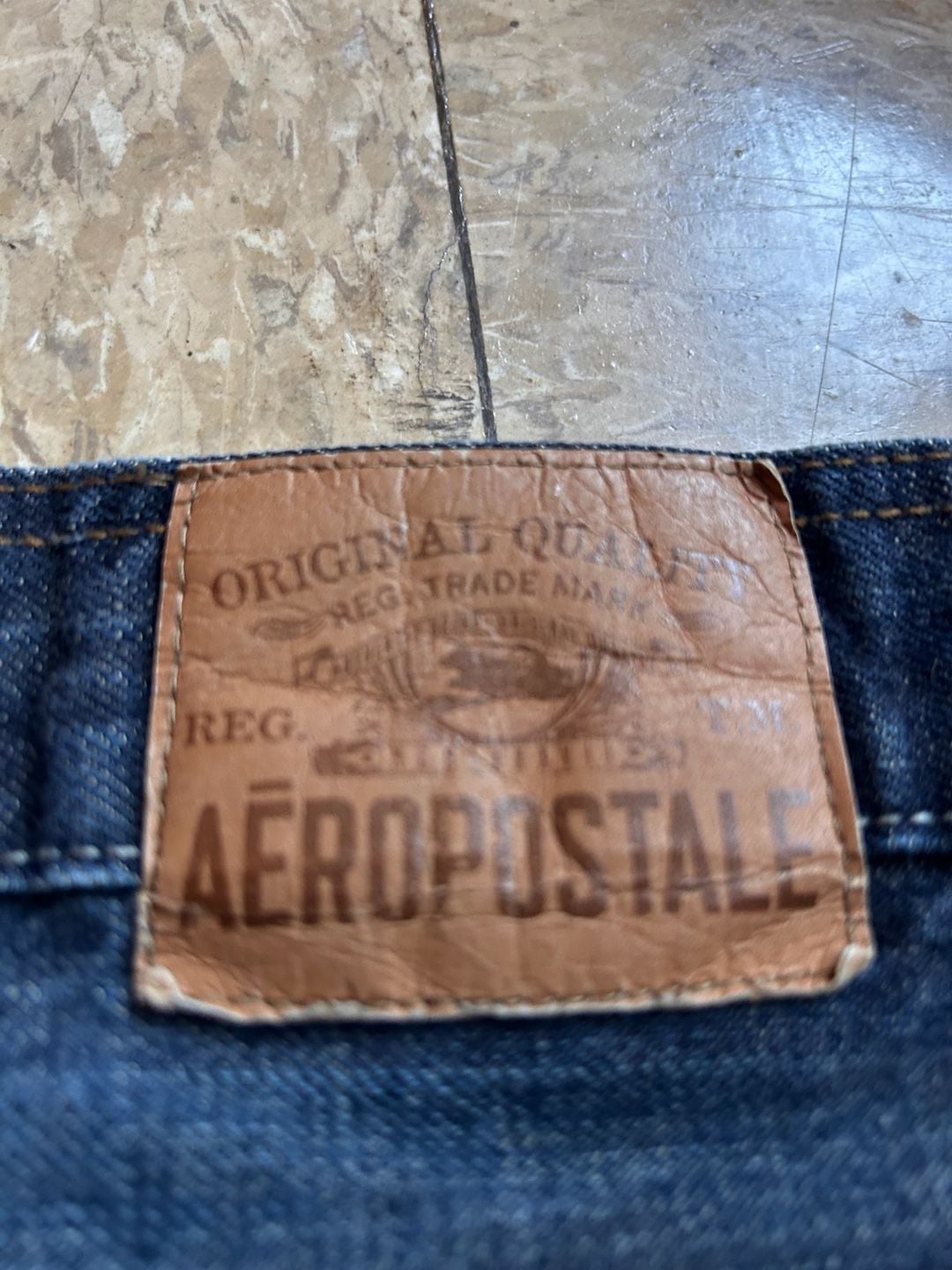 Aeropostale Relaxed Straight Jeans 36x34 Blue Denim 7