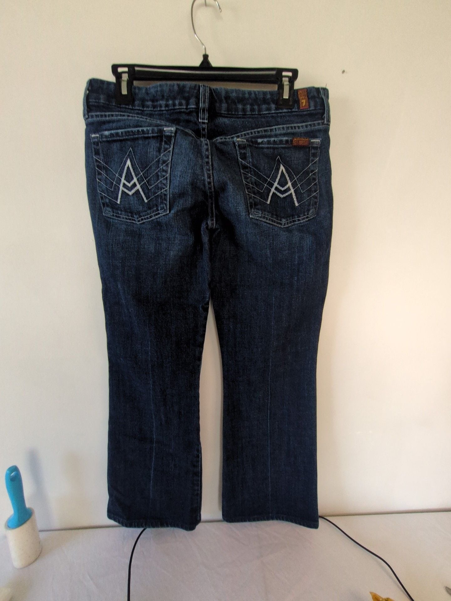 7 For All Mankind A Pocket Jeans Size 30 Dark Wash Bootcut 3