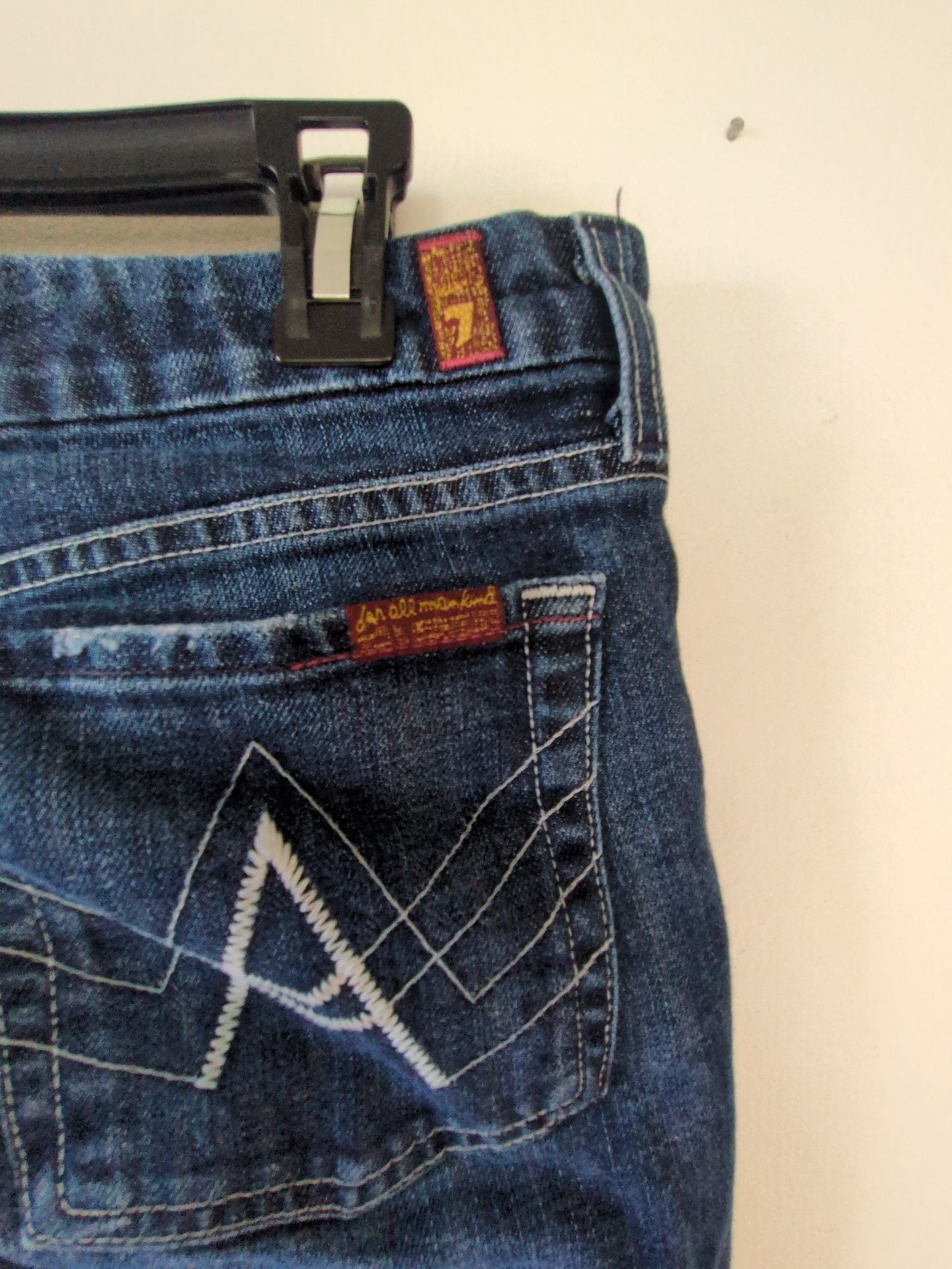 7 For All Mankind A Pocket Jeans Size 30 Dark Wash Bootcut 4