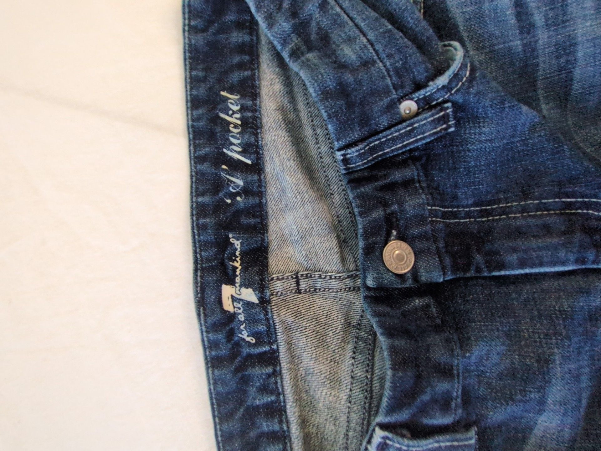 7 For All Mankind A Pocket Jeans Size 30 Dark Wash Bootcut 5