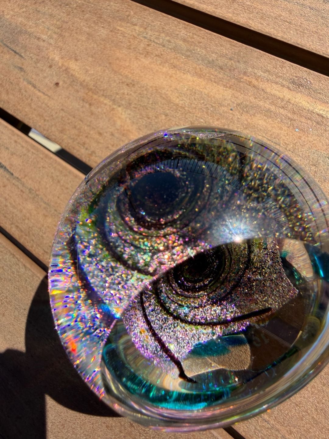 Glass Eye Studio 2010 Twilight Fireball Art Glass Paperweight 10