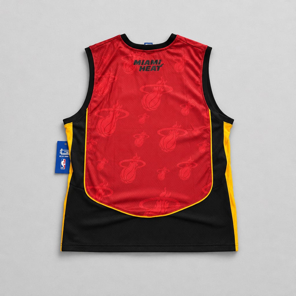 NBA Miami Heat Basketball Jersey Red Yellow 4