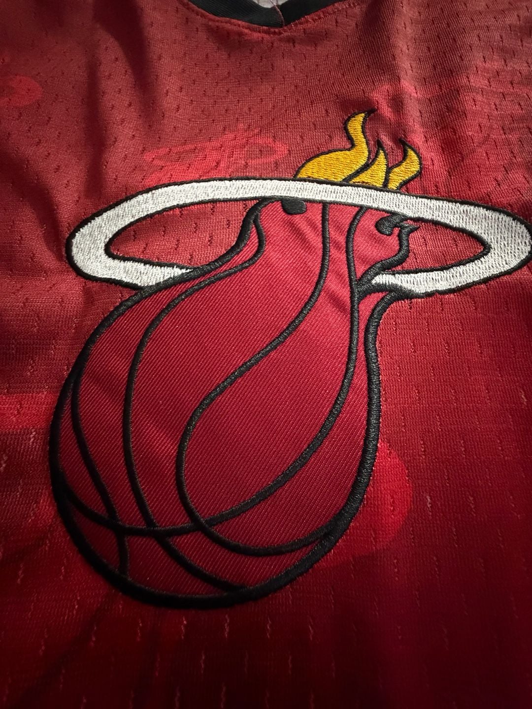 NBA Miami Heat Basketball Jersey Red Yellow 6